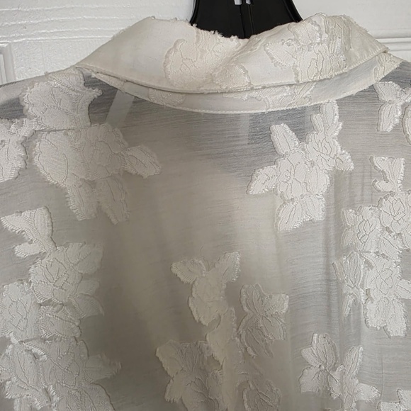 St John Collection XL Floral Shirtdress Fil Coupe Chalk NWT - Picture 10 of 15